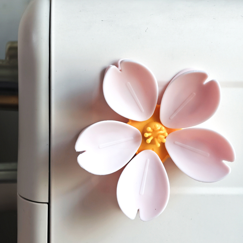Food Snacks For 1 Year Old - Kersenbloesem koelkastmagneet met clips, 5 afneembare