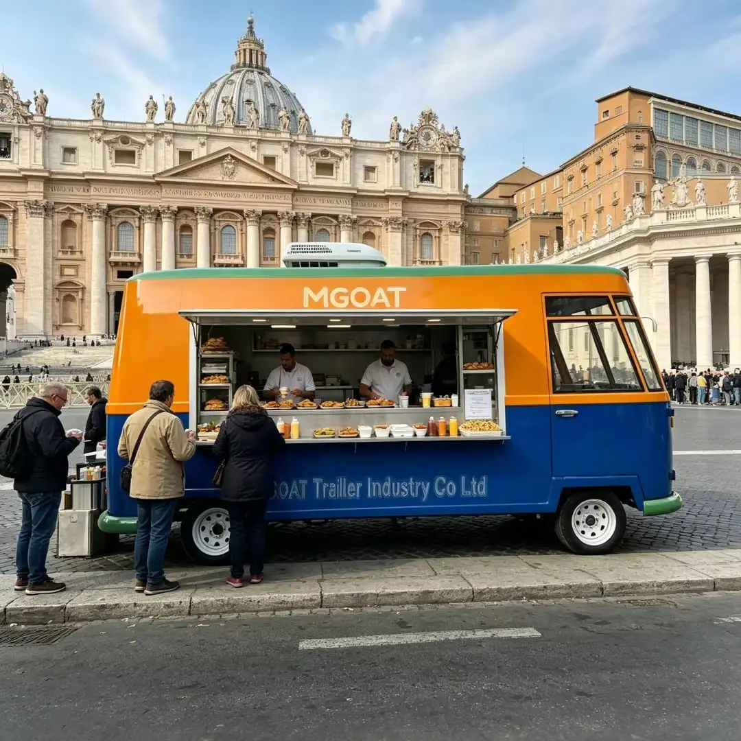 Food Snacks Catering - Commerciële mobiele foodtruck met complete kookuitrusting,