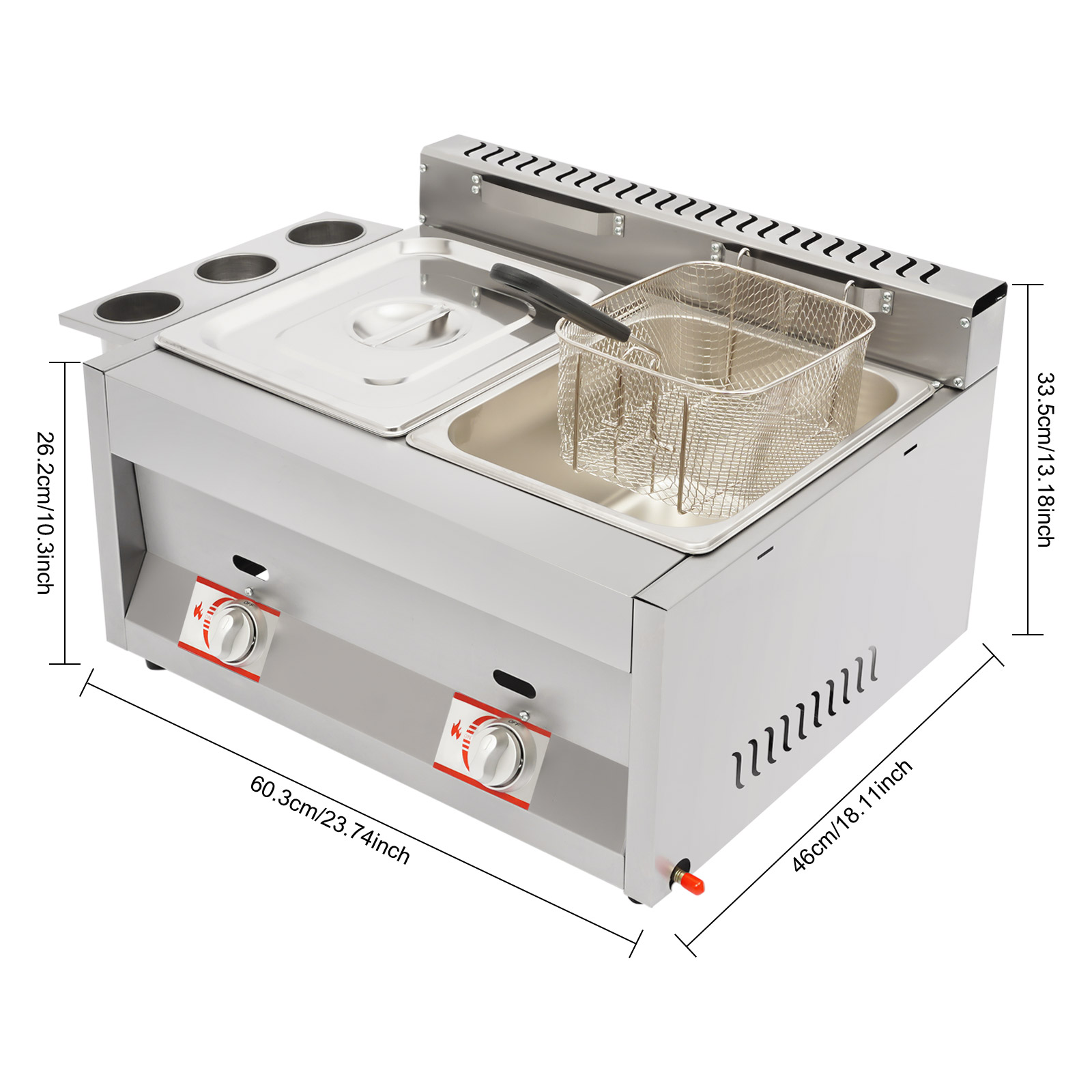 Commerciële friteuse met 2 tan - Food Snacks Catering recensie en prijs