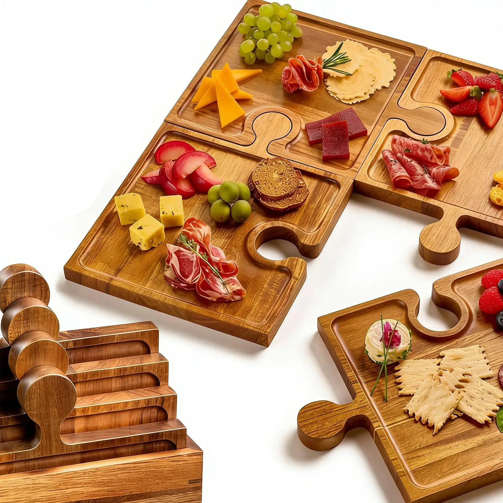 Houten charcuterieplank, serve - Food Platter Snacks recensie en prijs