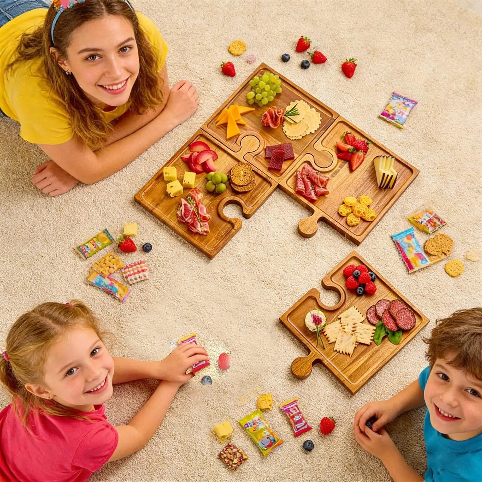 Houten charcuterieplank, serve - Food Platter Snacks recensie en prijs