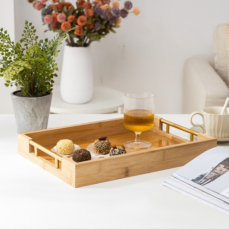 Natuurlijke bamboe serveerscha - Food Platter Snacks recensie en prijs