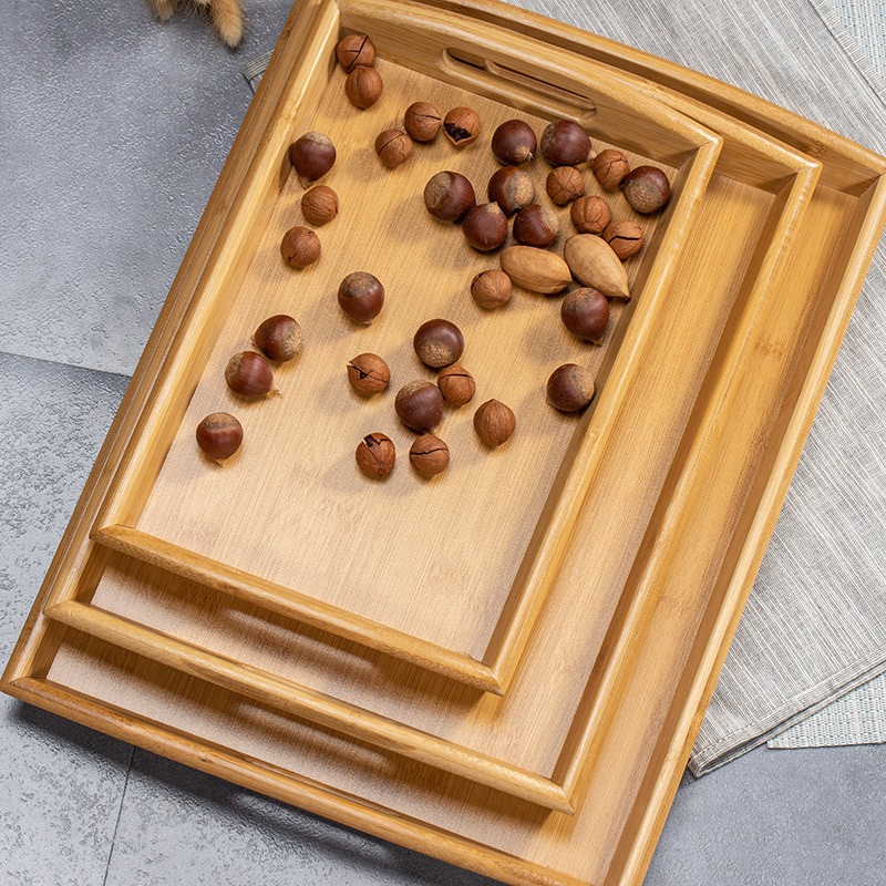 Natuurlijke bamboe serveerscha - Food Platter Snacks recensie en prijs
